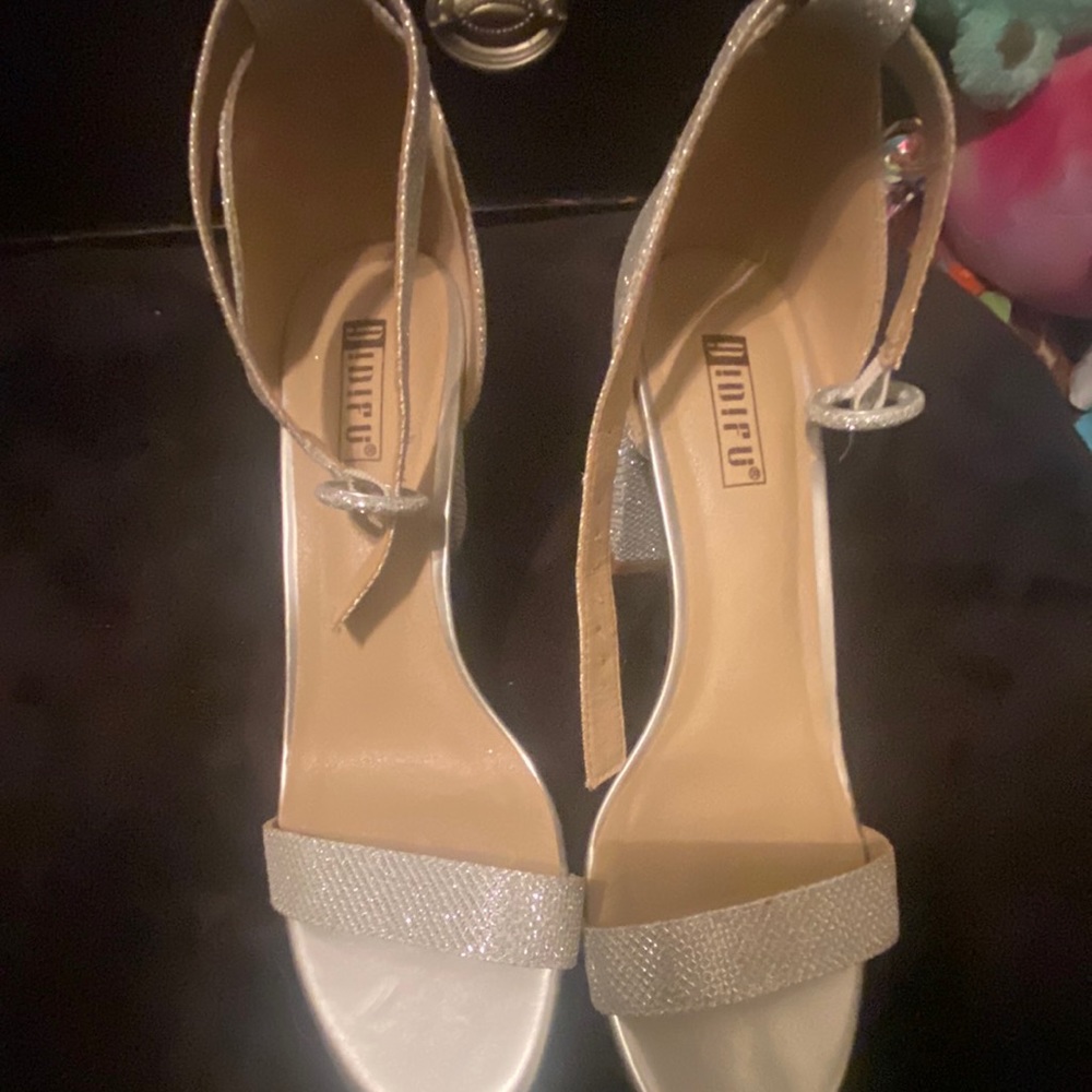 Formal Silver Heels - Size 7.5 Women’s